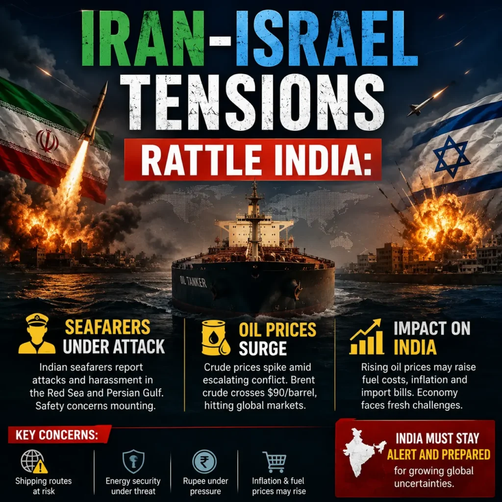 Iran-Israel Tensions Rattle India: Seafarers Under Attack, Oil Prices Surge